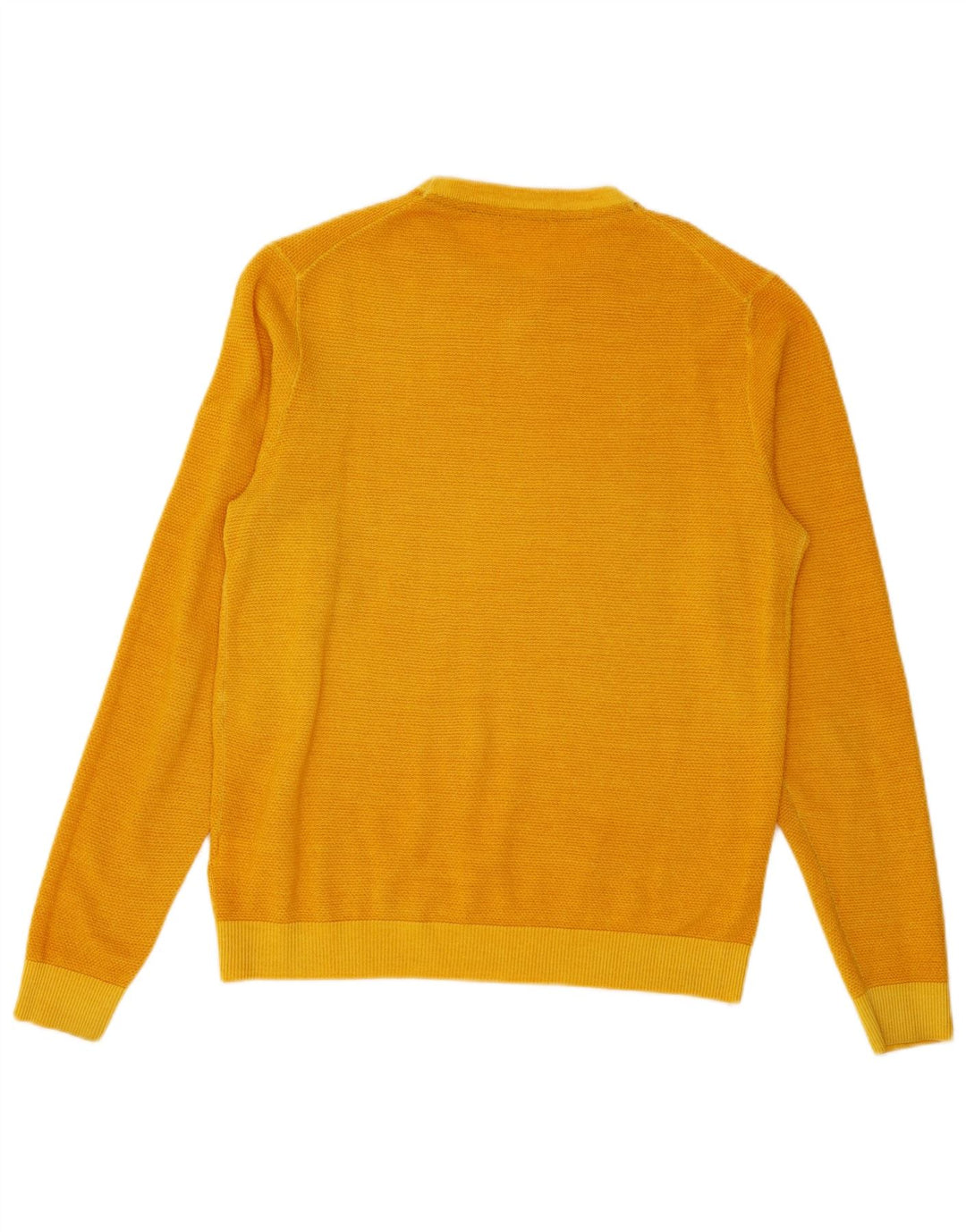 Suéter masculino SUN68 com gola redonda, grande lã amarela