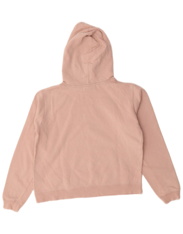 Fila Womens Crop Graphic Hoodie Jumper UK 14 Médio Algodão Rosa