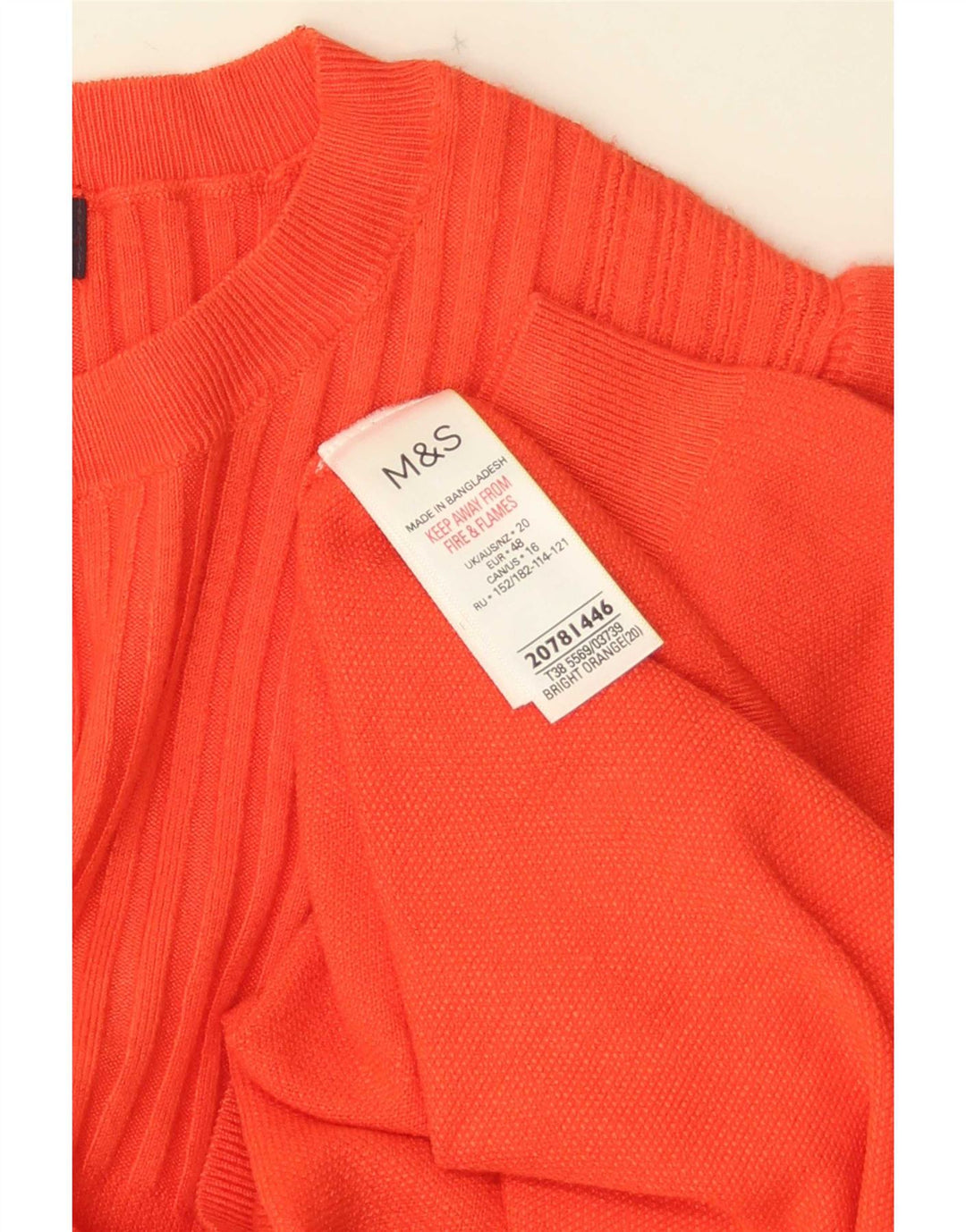 Blusa feminina Marks & Spencer UK 20 2XL viscose laranja
