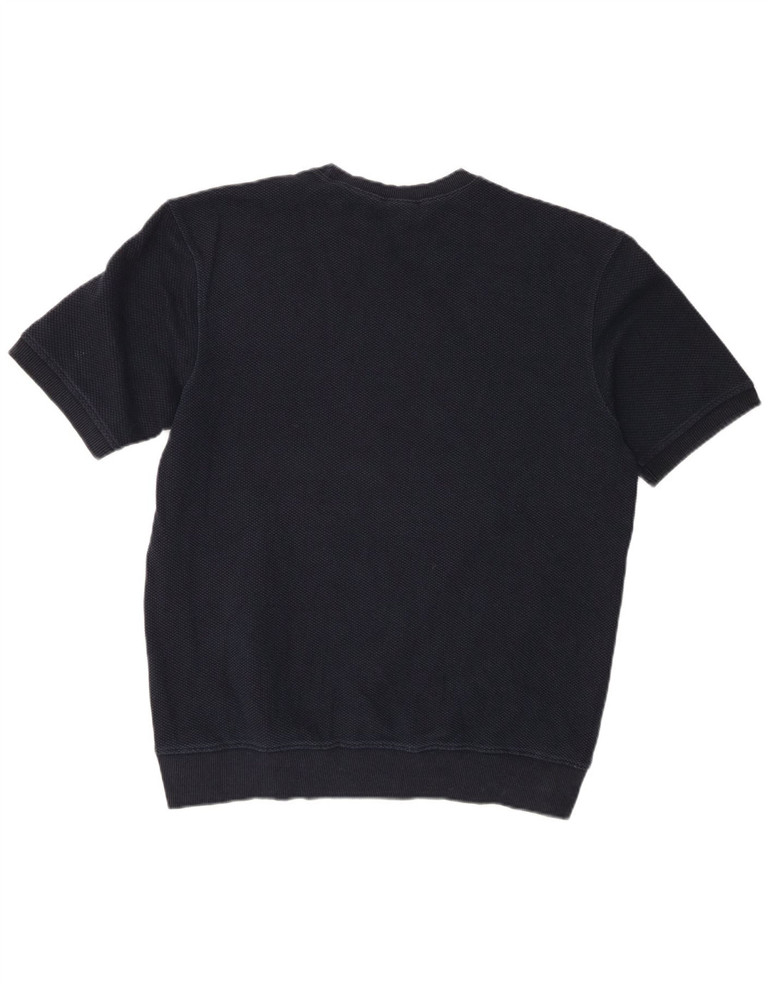 Camiseta masculina Zara Top grande algodão azul marinho