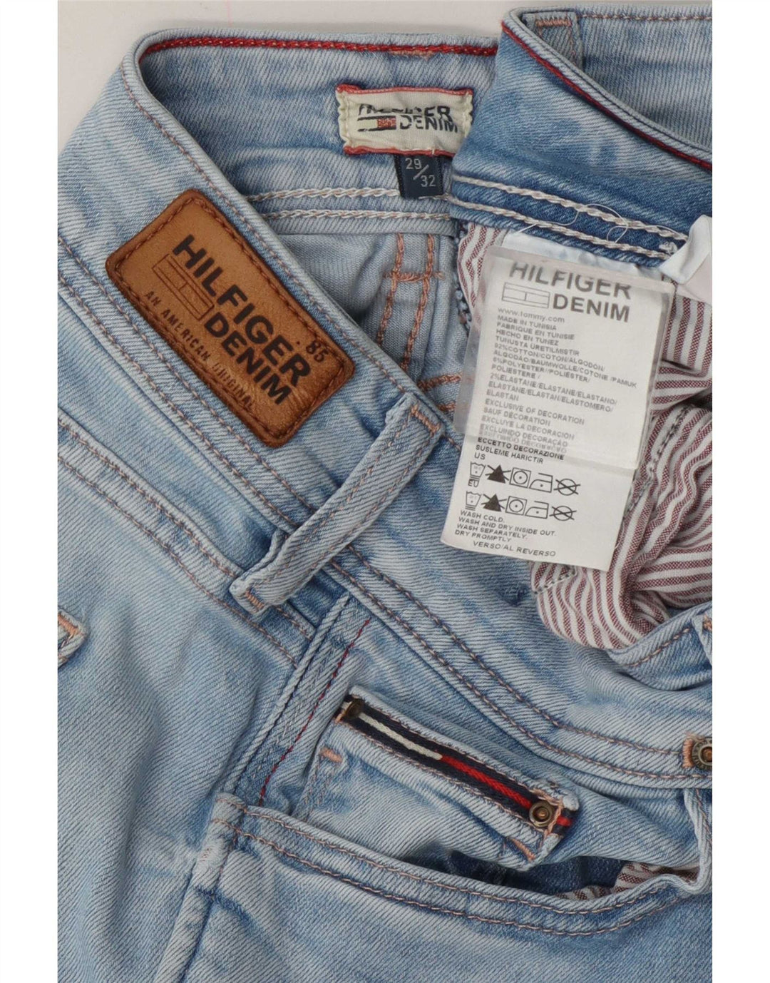 Jeans feminino Tommy Hilfiger Bootcut W29 L32 azul algodão