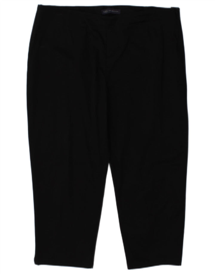Calça Capri Regular Feminina Marks & Spencer Reino Unido 16 Grande W34 L21 Preta