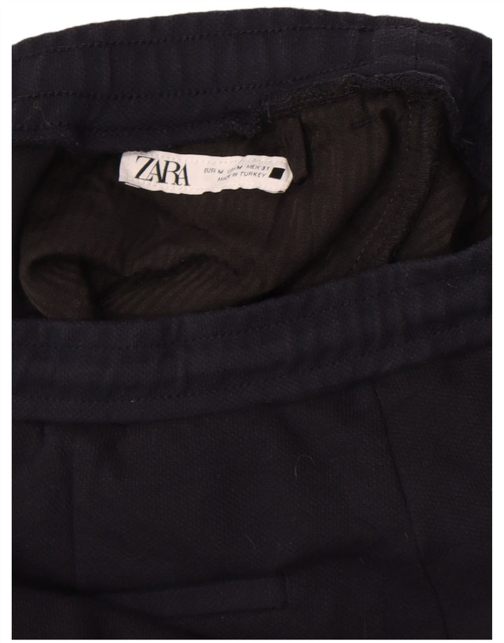 Zara Mens Sport Shorts Médio Azul Marinho