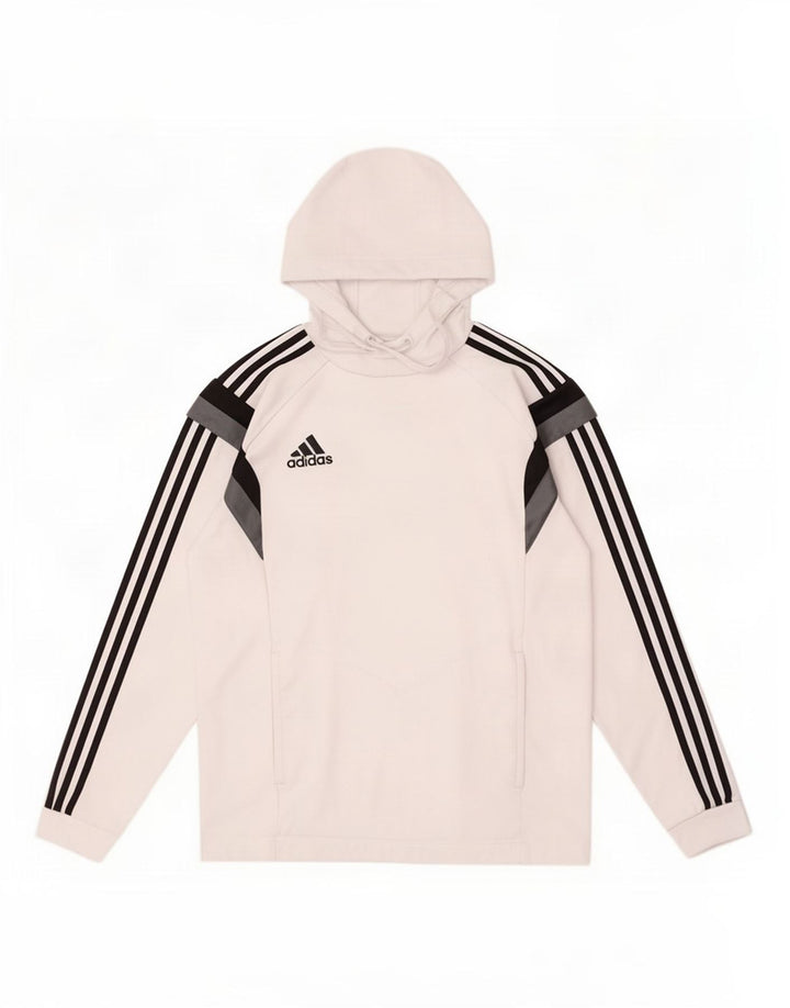 Adidas Mens Hoodie Jumper Médio Poliéster Branco