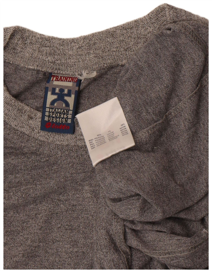 Camiseta gráfica masculina LOTTO XL poliéster manchado cinza