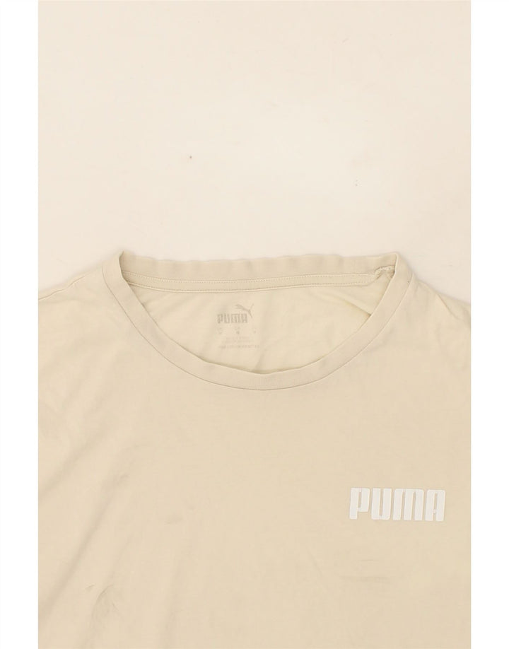 PUMA Mens T-Shirt Top Medium Off White Vintage Puma and Second-Hand Puma from Messina Hembry 