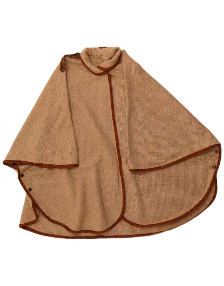 Casaco poncho feminino VINTAGE tamanho único marrom