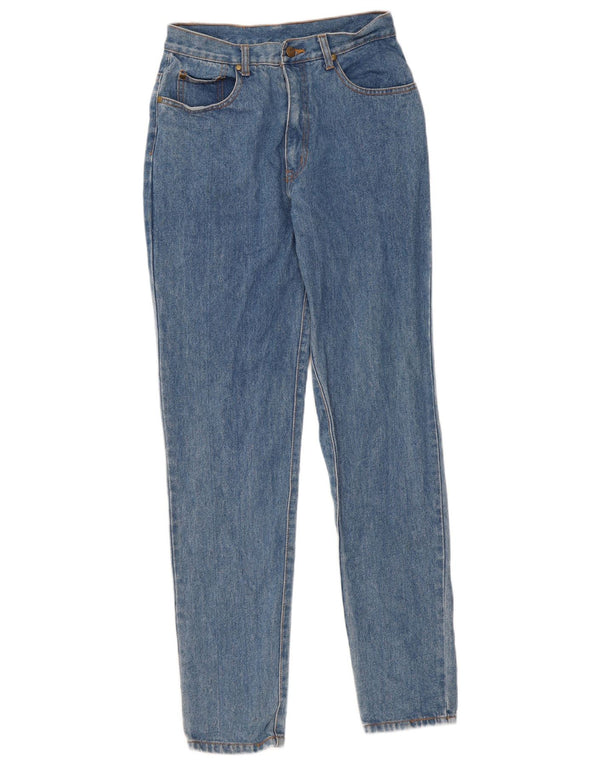 Jeans retos femininos vintage W28 L32 algodão azul