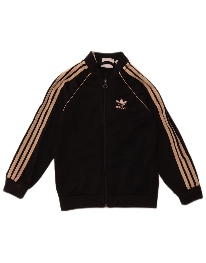 Casaco de treino adidas menino 2-3 anos preto poliéster