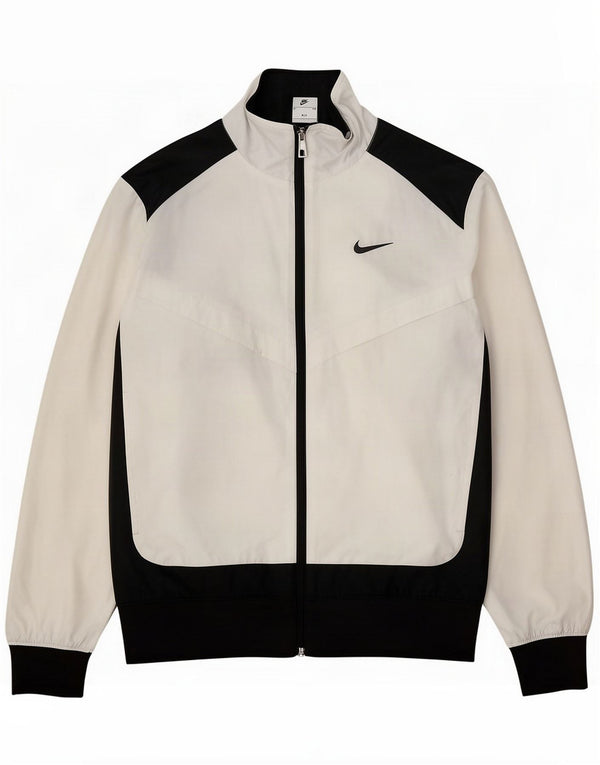 Nike Mens Tracksuit Top Jacket Pequeno Poliéster Branco Colourblock