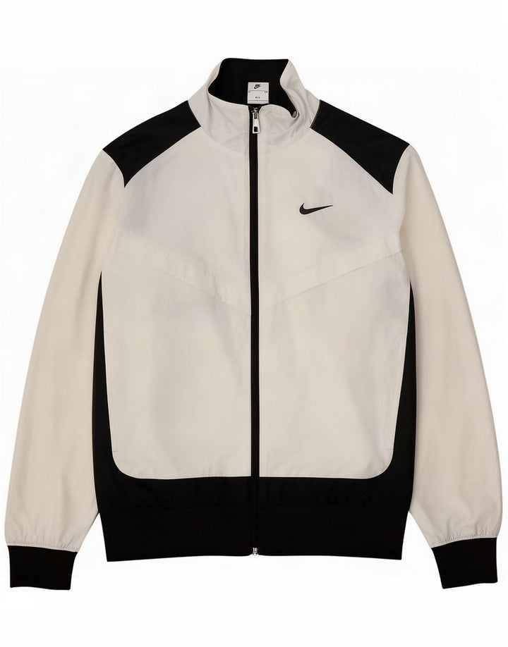 Nike Mens Tracksuit Top Jacket Pequeno Poliéster Branco Colourblock