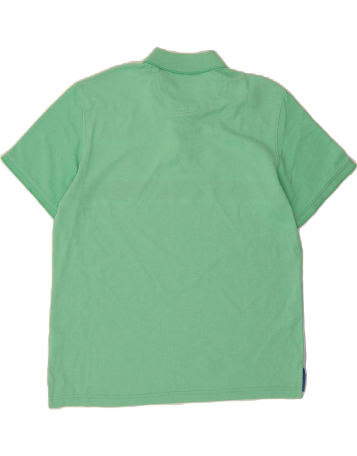 IZOD Mens Polo Shirt XL Green Colourblock Cotton Vintage Izod and Second-Hand Izod from Messina Hembry 