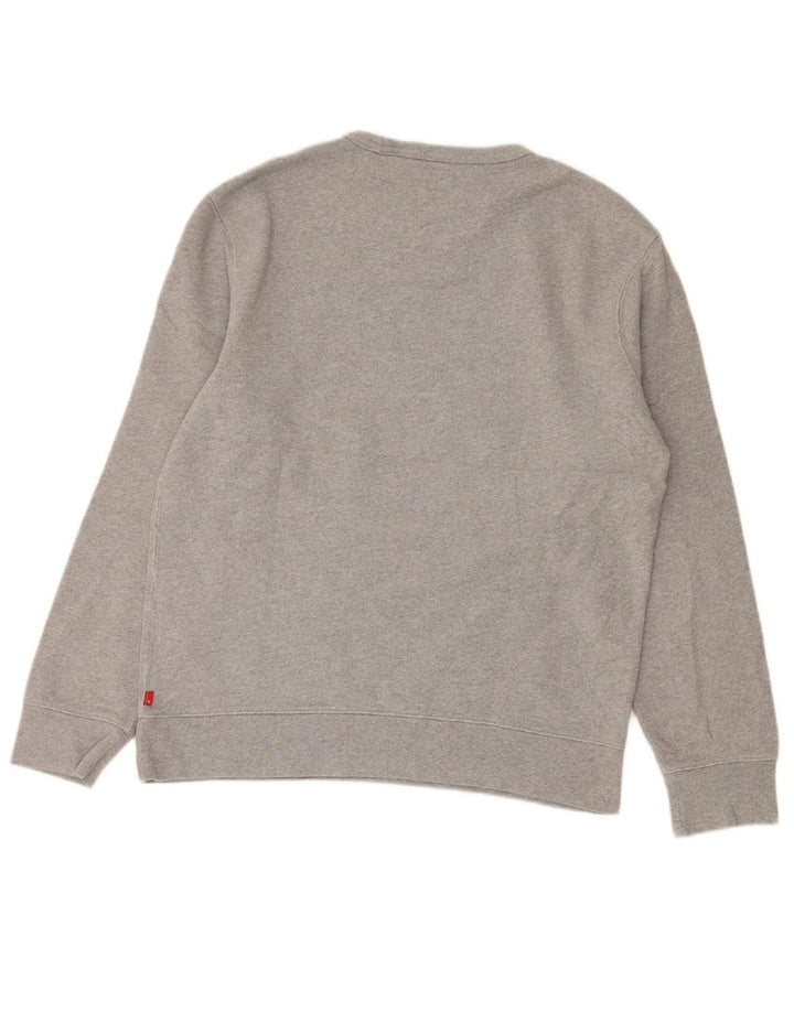 LEVI'S moletom gráfico masculino jumper médio algodão cinza
