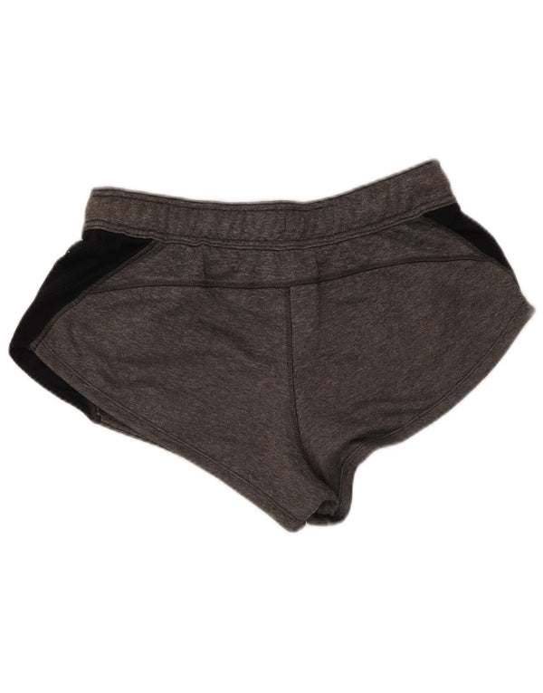 Shorts esportivos femininos Under Armour UK 14 poliéster colorblock cinza médio