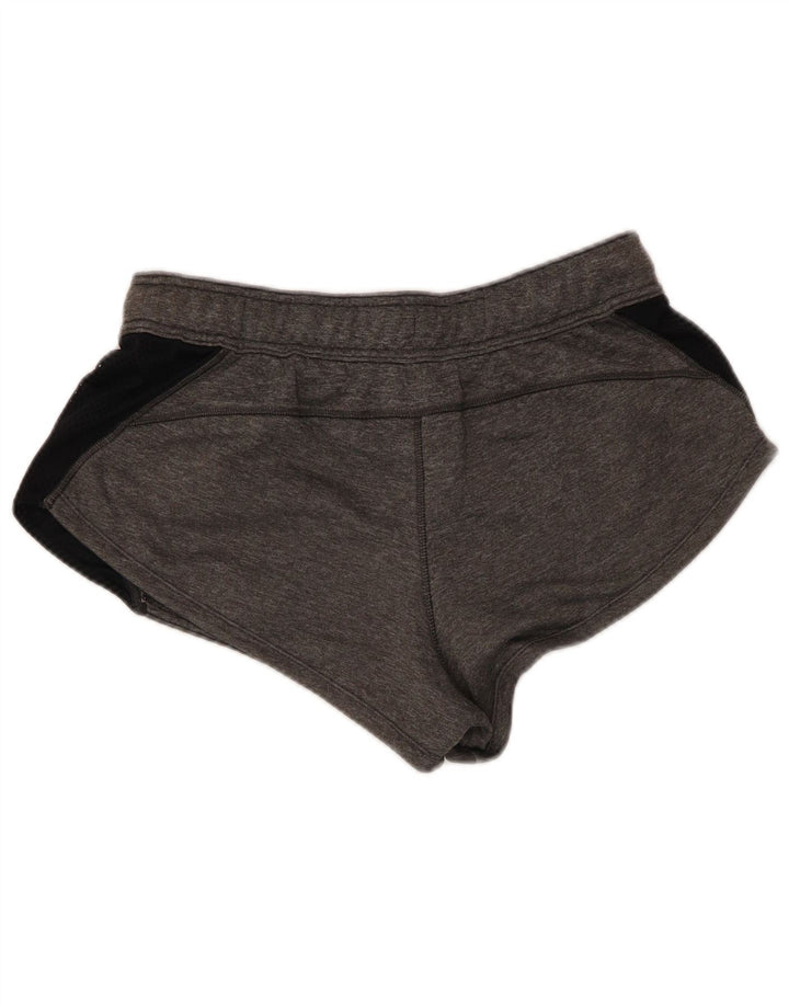 Shorts esportivos femininos Under Armour UK 14 poliéster colorblock cinza médio