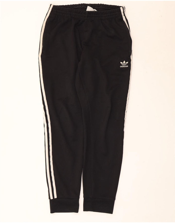Adidas Womens Tracksuit Calças Joggers UK 14 Médio Preto Poliéster