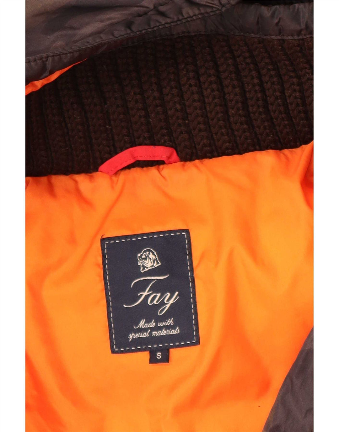 Fay Jaqueta masculina acolchoada com capuz Reino Unido 36 pequena camuflagem marrom