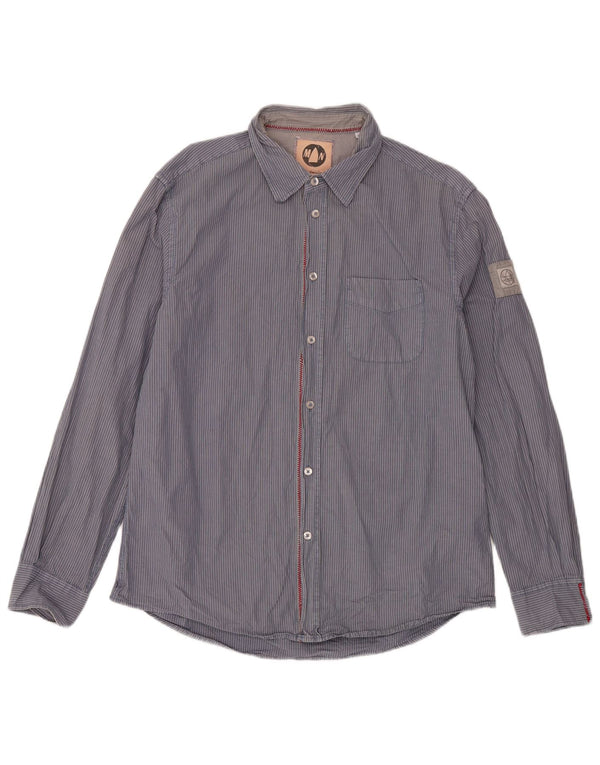 Camisa masculina Murphy & Nye Sailmakers XL azul marinho risca de giz algodão