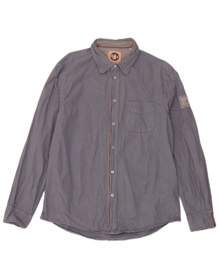 Camisa masculina Murphy & Nye Sailmakers XL azul marinho risca de giz algodão