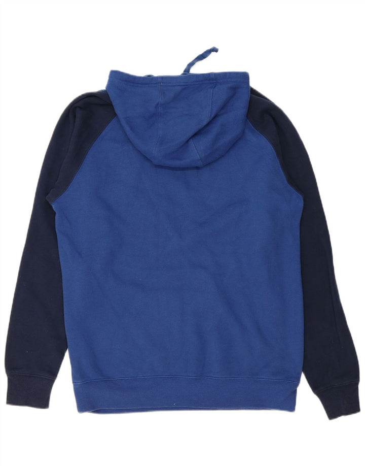 Suéter com capuz masculino COLUMBIA médio azul colorblock algodão