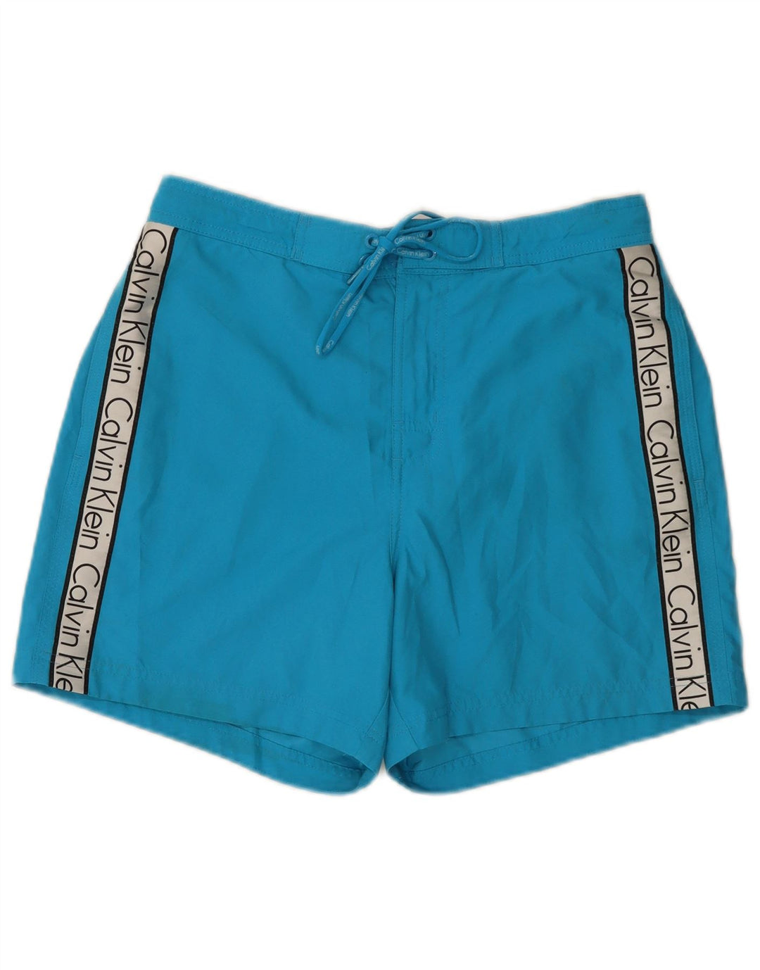 Calções de banho masculinos Calvin Klein Graphic azul médio colorblock