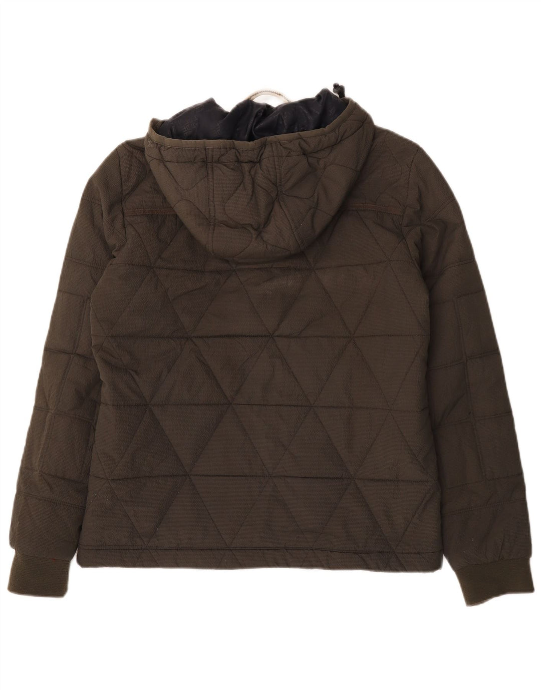 Jaqueta masculina acolchoada com capuz G-Star UK 38 poliéster cáqui médio