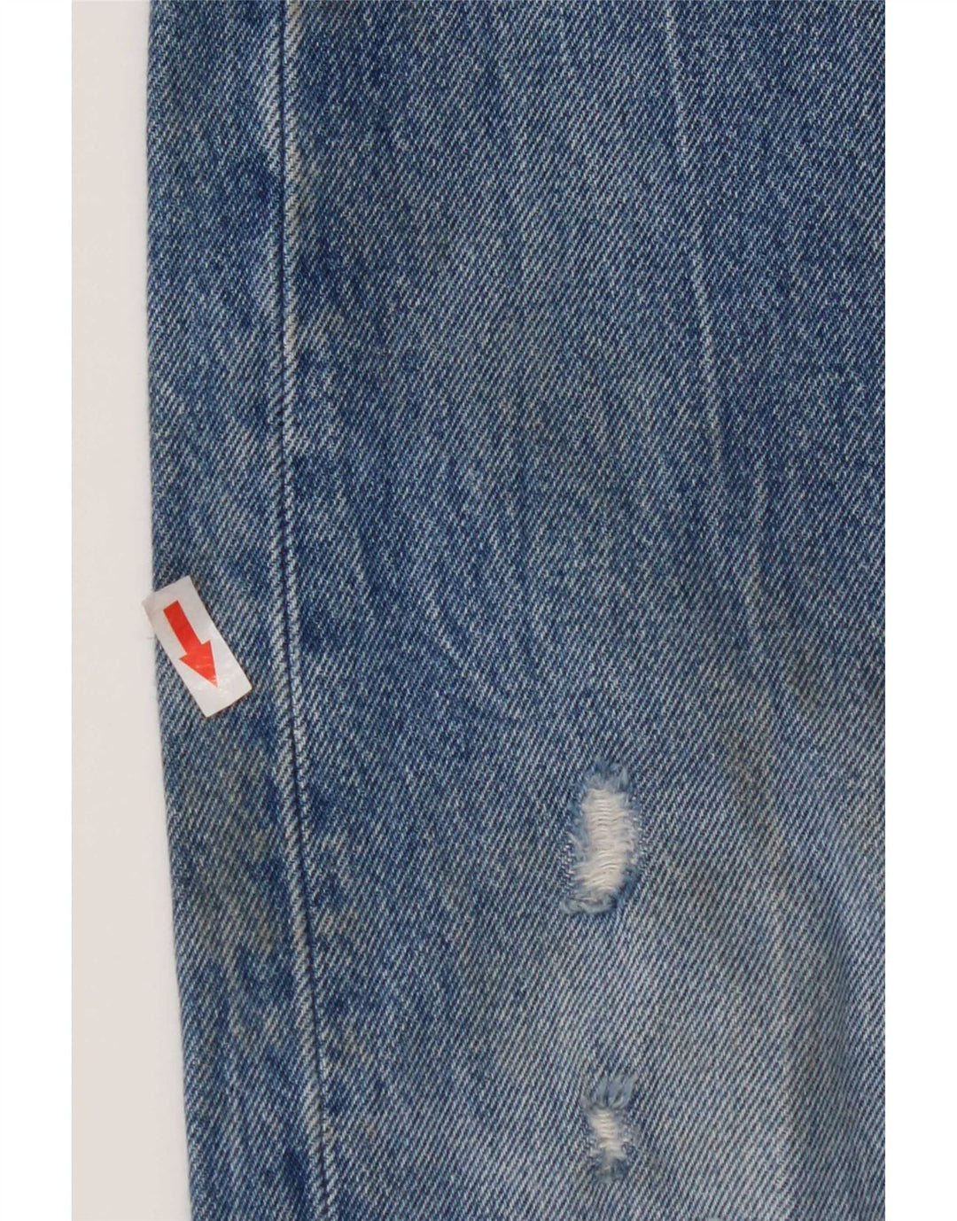 Calça Jeans Levis Feminina 501 Distressed Straight W28 L32 Azul Algodão