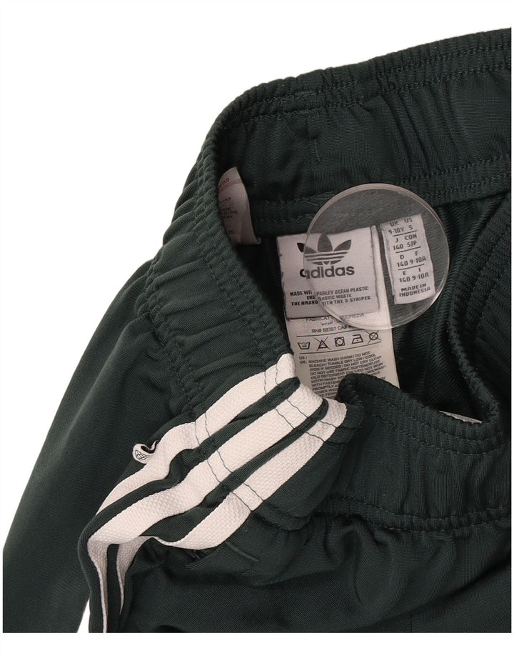 Adidas meninos calças de treino joggers 9-10 anos poliéster verde