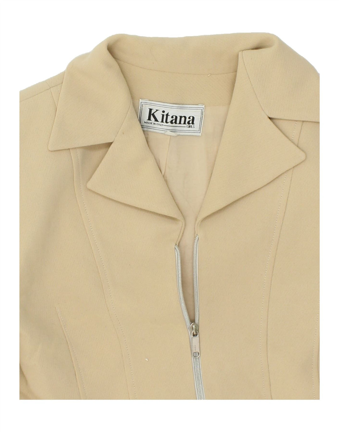 VINTAGE Girls Overcoat 11-12 Years Beige Vintage Vintage and Second-Hand Vintage from Messina Hembry 