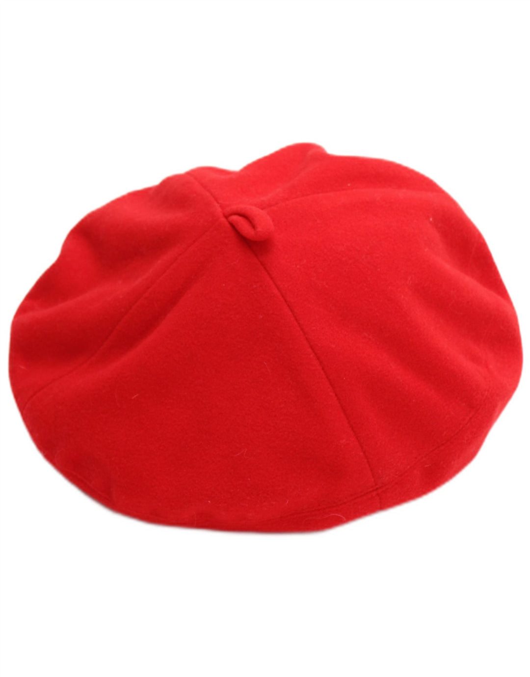 Boina de lã vintage para meninas de 6 a 7 anos em poliéster vermelho