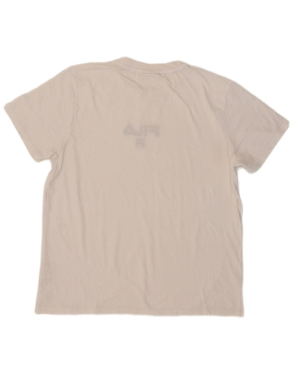 Camiseta masculina Fila Graphic Top XL algodão branco