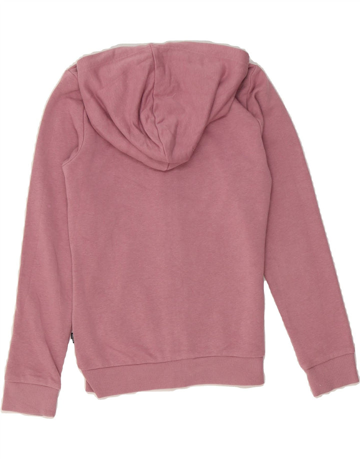PUMA Girls Graphic Hoodie Jumper 11-12 Years Purple Cotton Vintage Puma and Second-Hand Puma from Messina Hembry 
