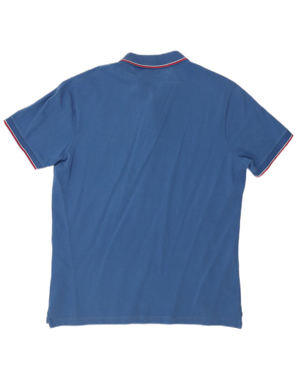 Camisa polo masculina Diesel XL algodão listrado azul