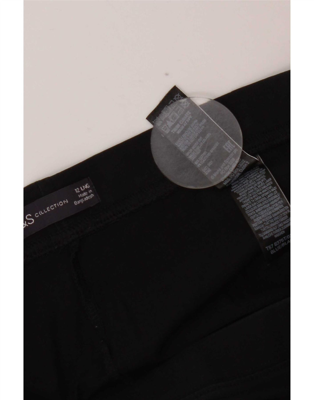 Leggings femininos Marks & Spencer UK 12 algodão preto médio