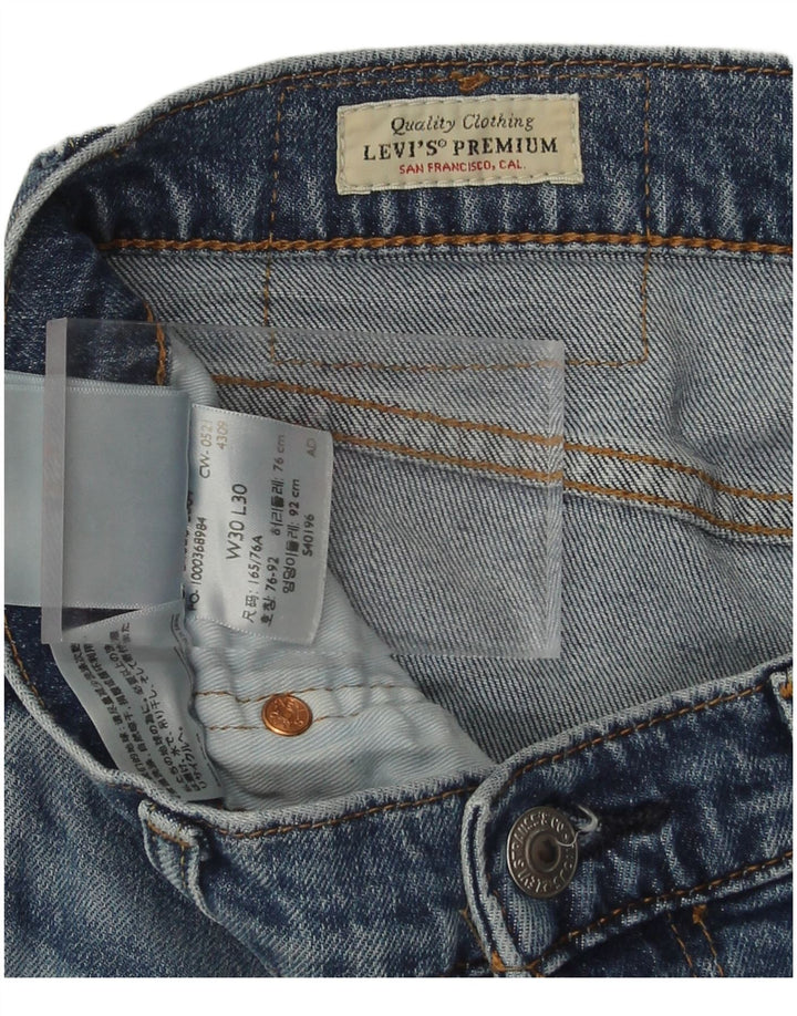 LEVI'S Jeans Slim Masculino W30 L30 Azul Algodão