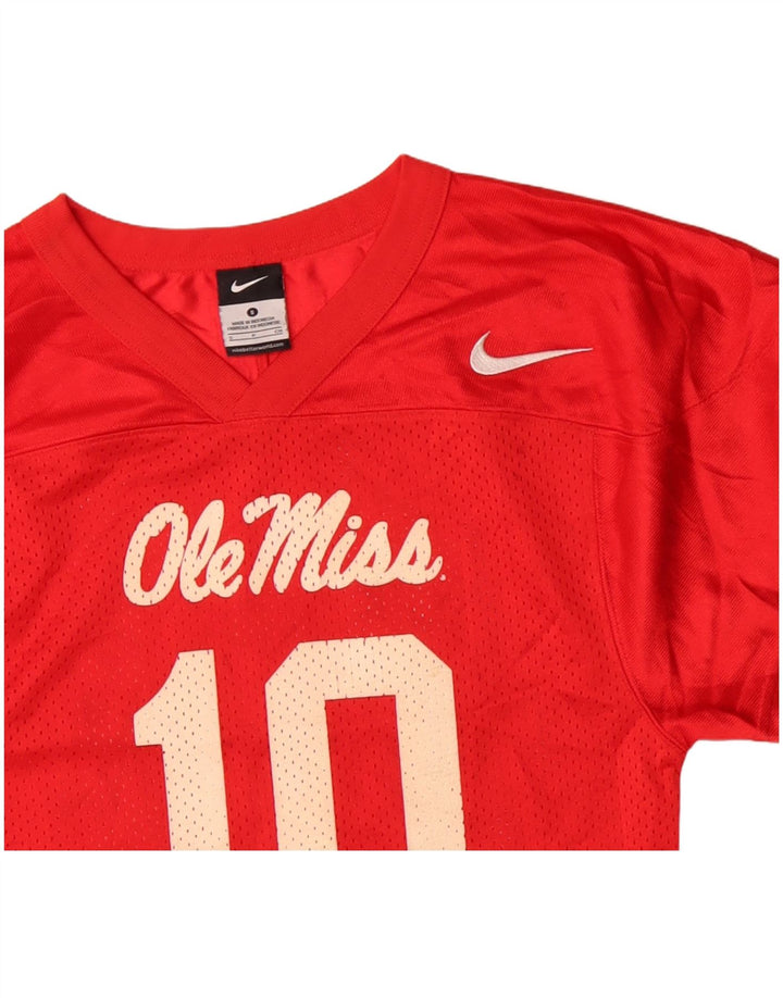 Camiseta feminina NIKE Crop Graphic UK 8 pequena vermelha poliéster