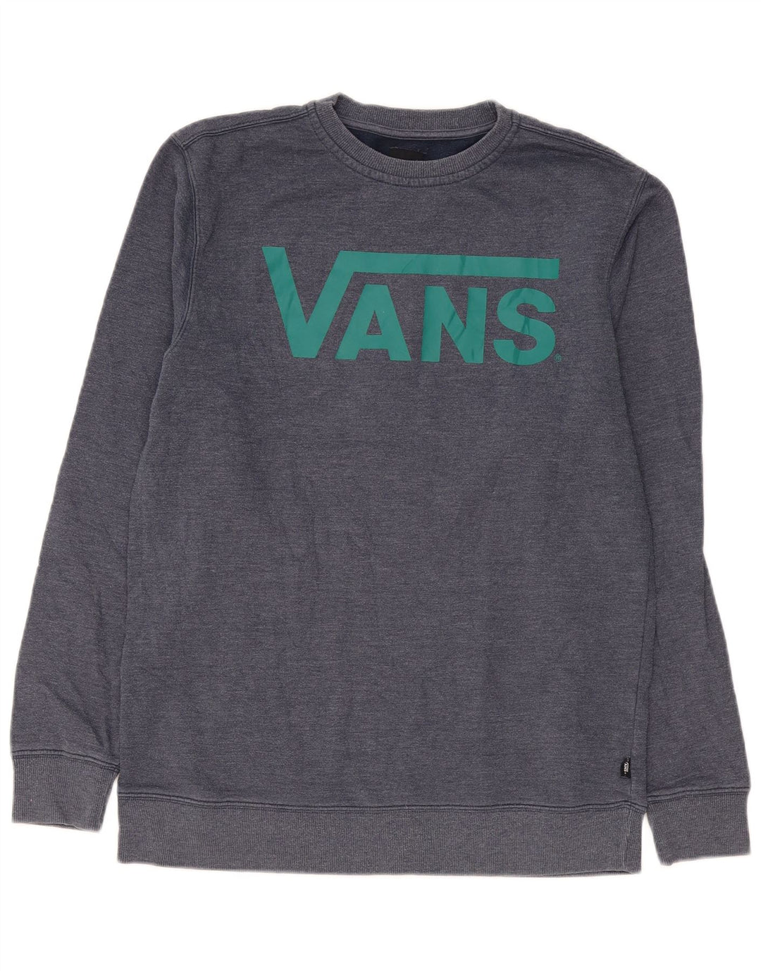 Vans Mens Graphic Moletom Jumper Médio Azul Marinho Algodão
