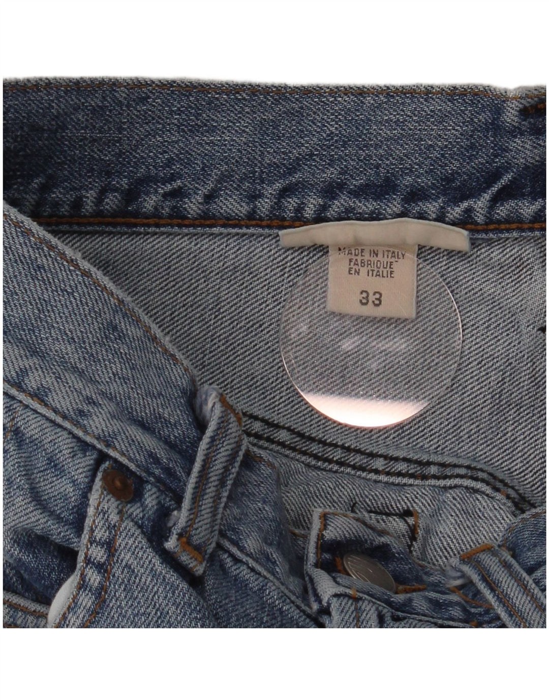 Replay Mens Straight Jeans W33 L35 Azul Algodão