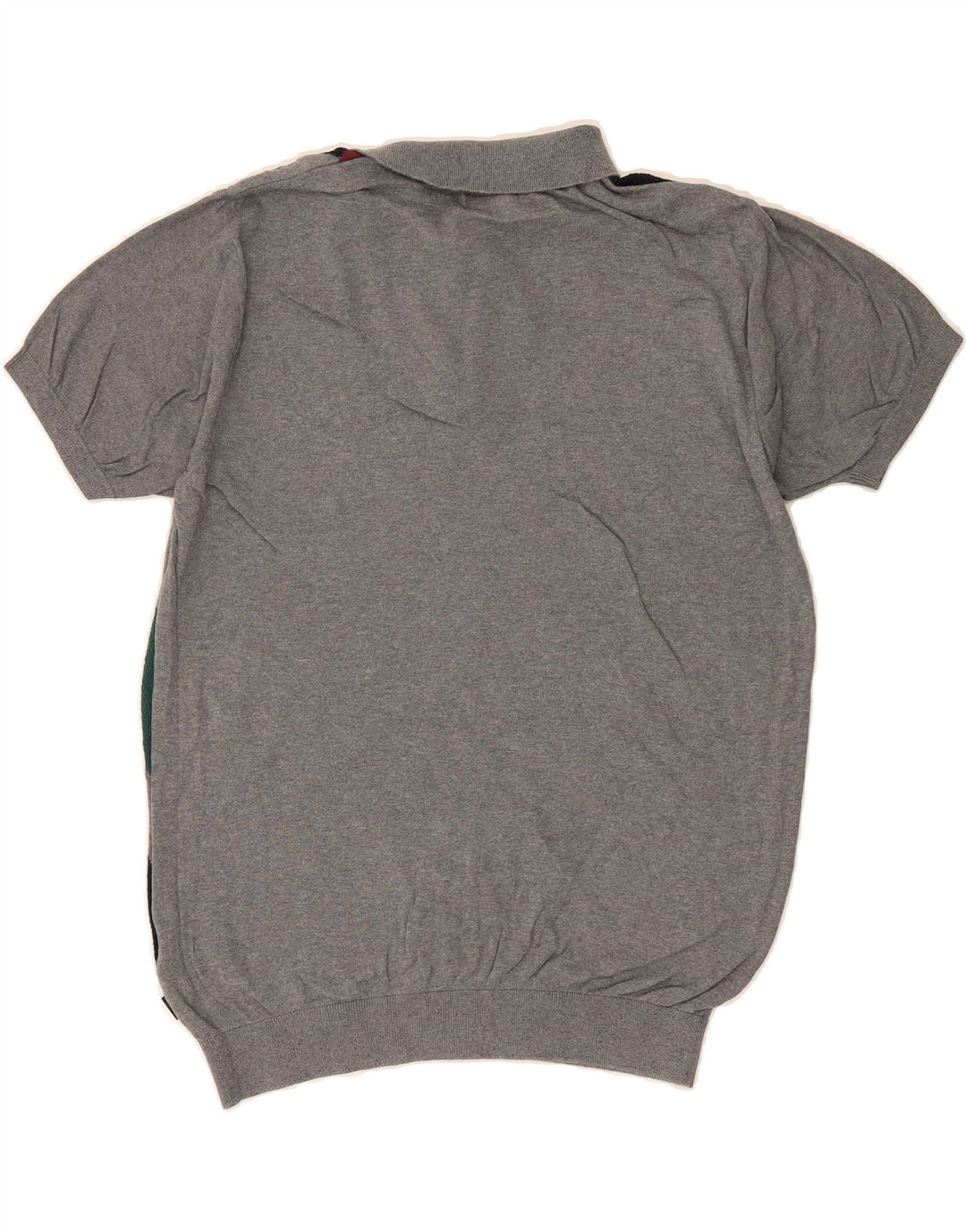 JACK & JONES Mens Polo Neck Jumper Sweater XL Grey Colourblock Vintage Jack & Jones and Second-Hand Jack & Jones from Messina Hembry 
