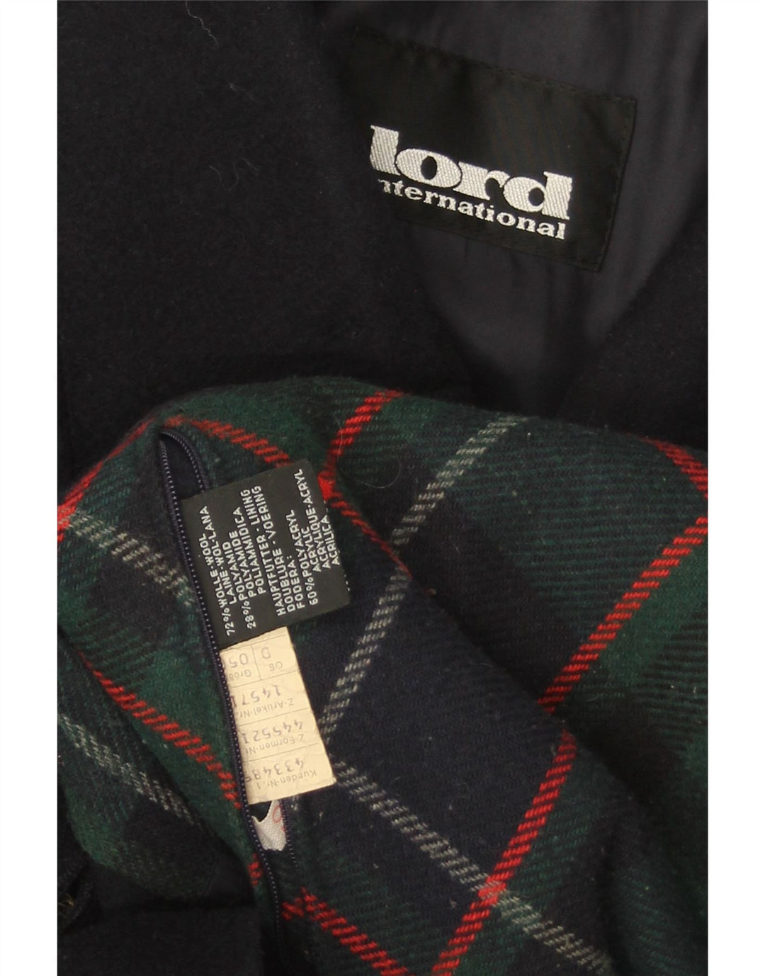 Lord Mens Overcoat IT 50 Grande Lã Azul Marinho