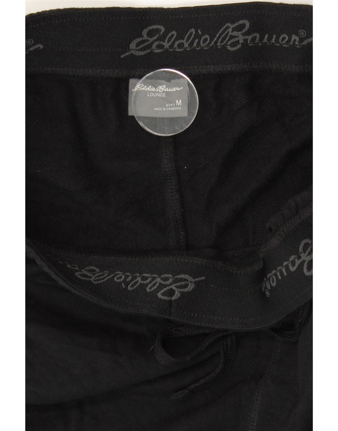 Eddie Bauer Mens Sport Shorts Médio Algodão Preto