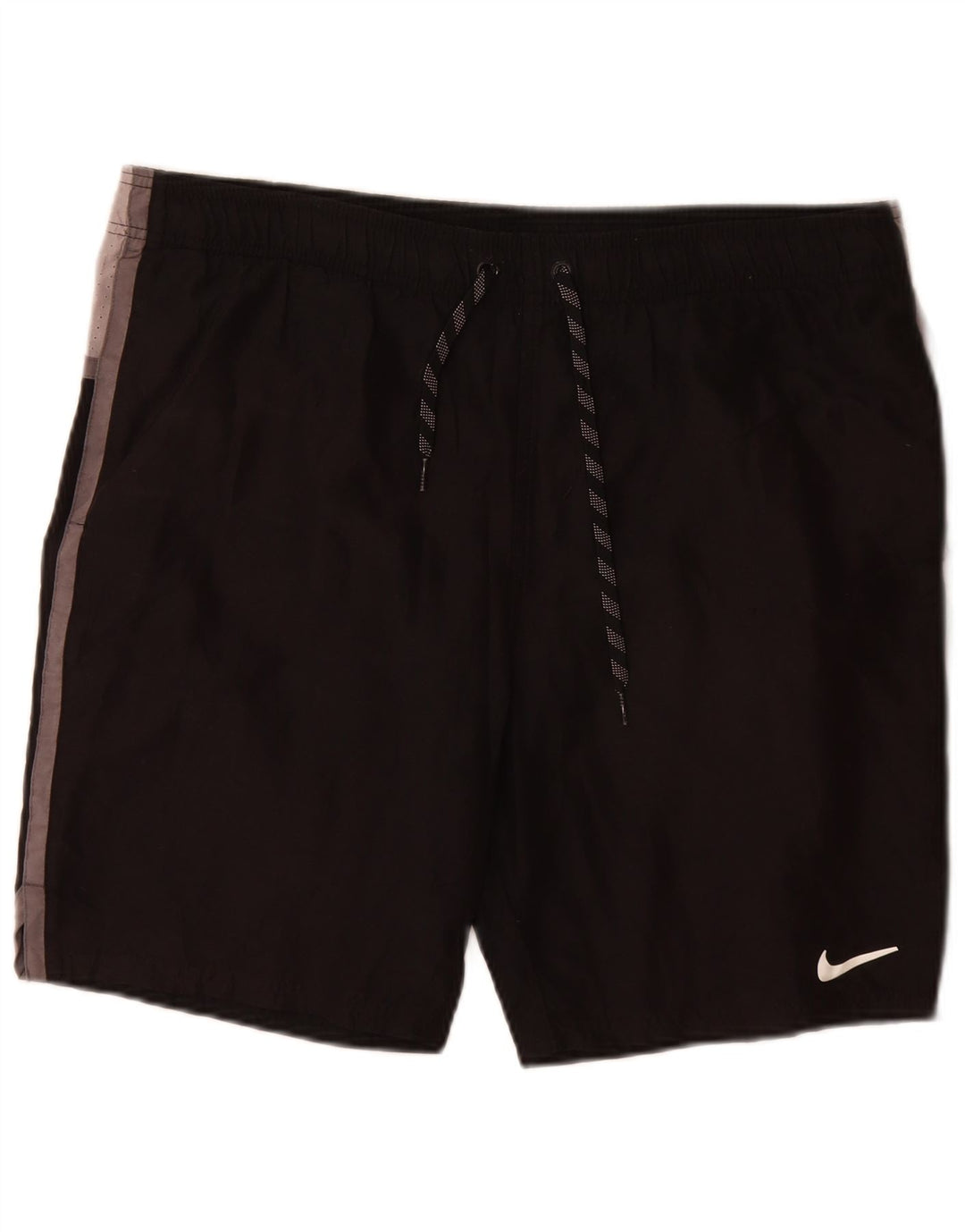 Shorts esportivos masculinos Nike médio preto colorblock poliéster