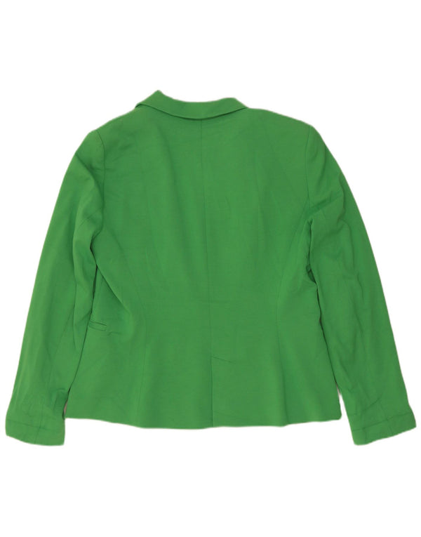 Jaqueta blazer feminina Zara com 1 botão Reino Unido 18 XL algodão verde