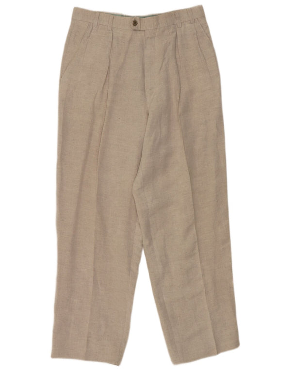 Calça masculina Bocodo Pegged Suit IT 48 Médio W30 L29 Linho Bege