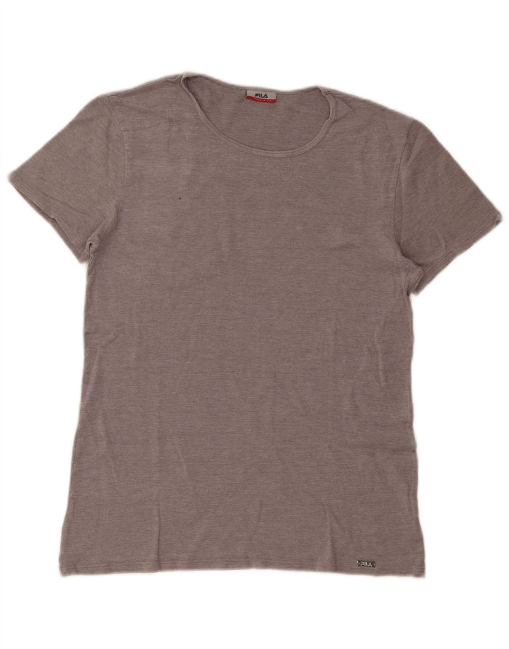 Camiseta feminina FILA UK 14 grande cinza modal