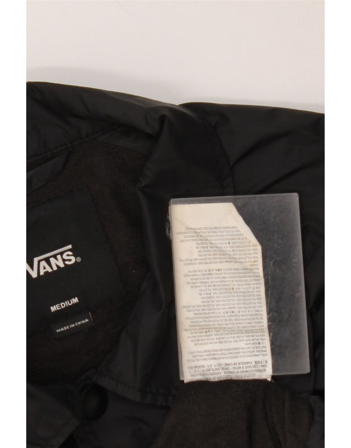 VANS Mens Rain Jacket UK 38 Médio Preto Nylon