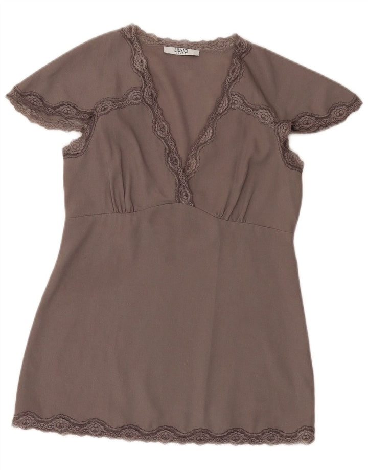 Blusa feminina Liu Jo UK 8 pequena cinza