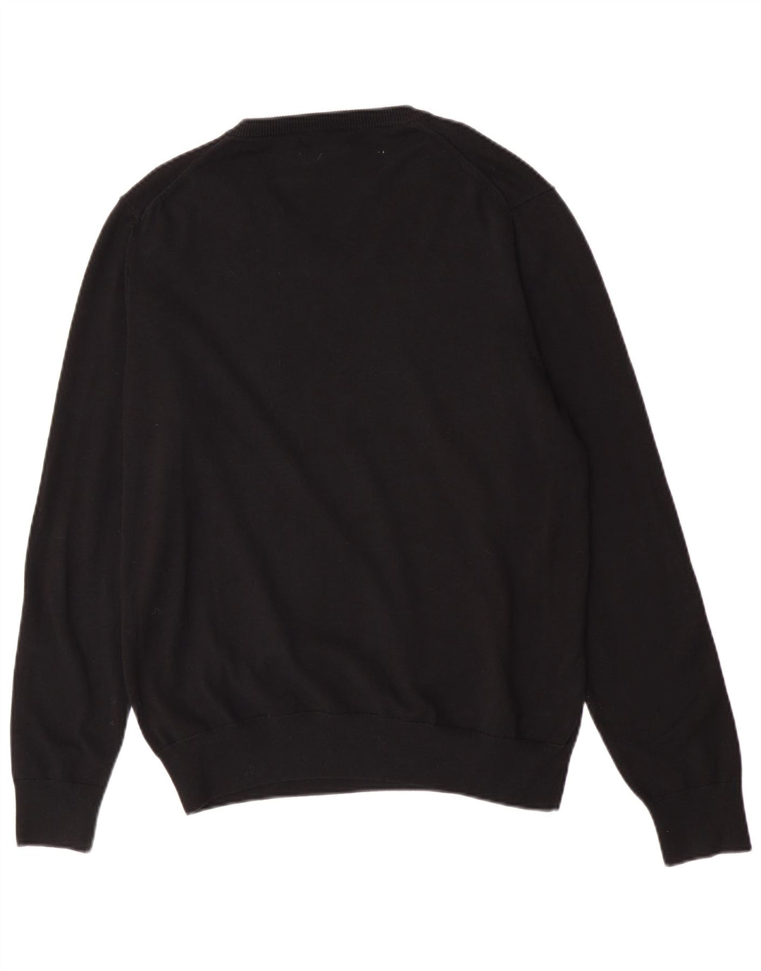 Suéter masculino Marks & Spencer com decote em V grande algodão preto