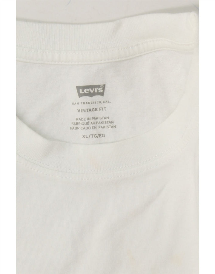 LEVI'S Mens Vintage Fit T-Shirt Top XL White Cotton Vintage Levi's and Second-Hand Levi's from Messina Hembry 