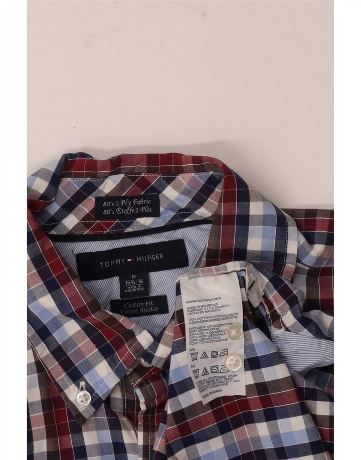 Camisa masculina Tommy Hilfiger tamanho 15 1/2 16 xadrez multicolorido médio